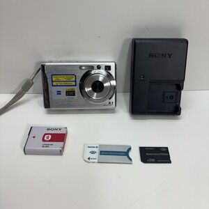 Sony Cyber-shot DSC-W90 8.1MP 3x Optical Zoom CCD Digital Camera w/ Accessories